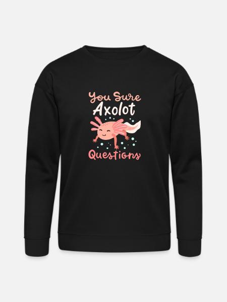 Axolotl Mexican Salamander Kawaii - Bella + Canvas Unisex Sweatshirt - black