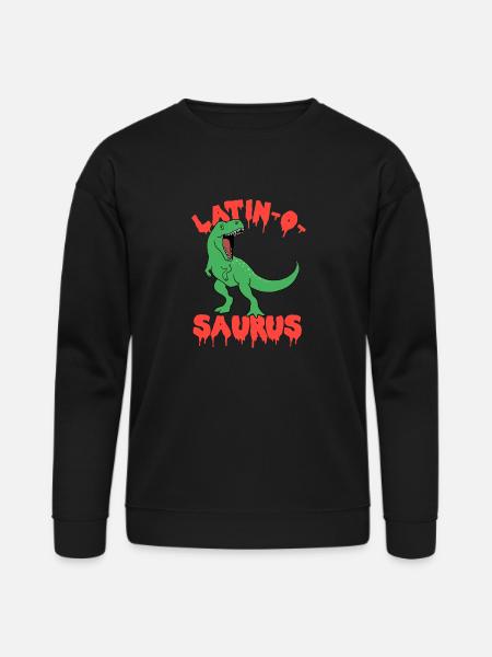 Latin Teacher Dinosaur Latinosaurus - Bella + Canvas Unisex Sweatshirt - black