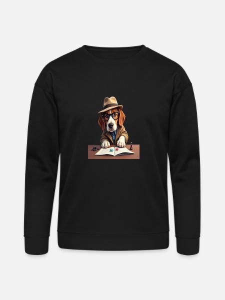 Sock Mystery Detective Dog - Bella + Canvas Unisex Sweatshirt - black
