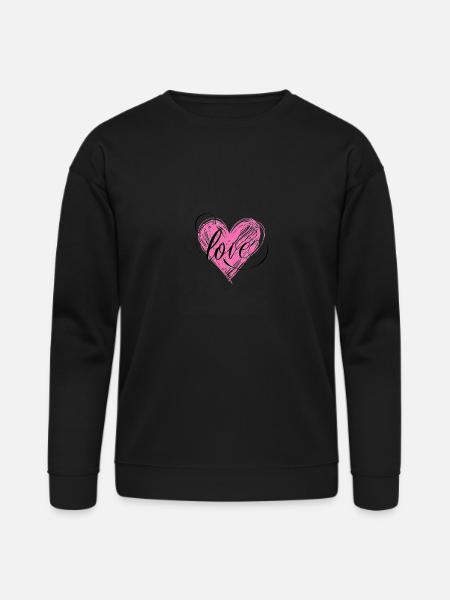 LOVE - Bella + Canvas Unisex Sweatshirt - black