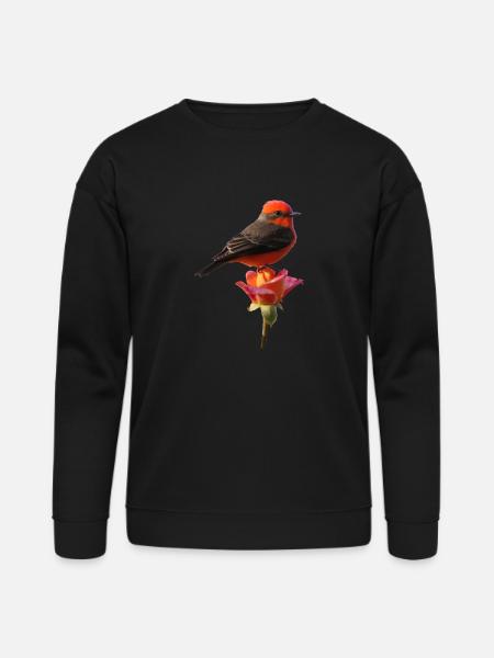 Vermilion Flycatcher - Bella + Canvas Unisex Sweatshirt - black