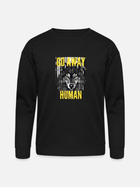 GO AWAY HUMAN - Bella + Canvas Unisex Sweatshirt - black