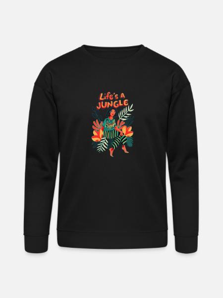 Life's a Jungle - Bella + Canvas Unisex Sweatshirt - black