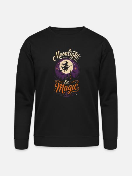 Moonlight & Magic Tshirt - Bella + Canvas Unisex Sweatshirt - black