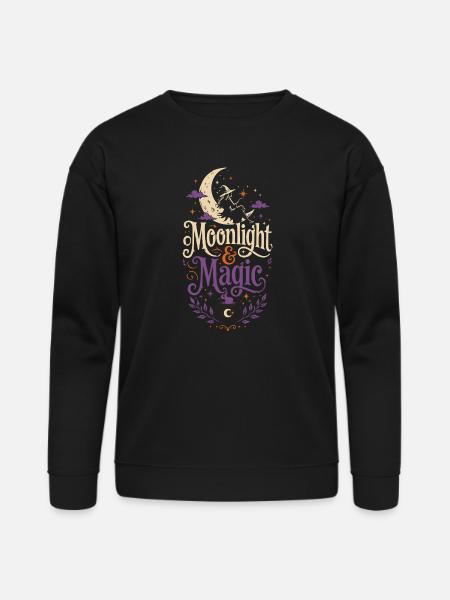 Moonlight & Magic Tshirt - Bella + Canvas Unisex Sweatshirt - black