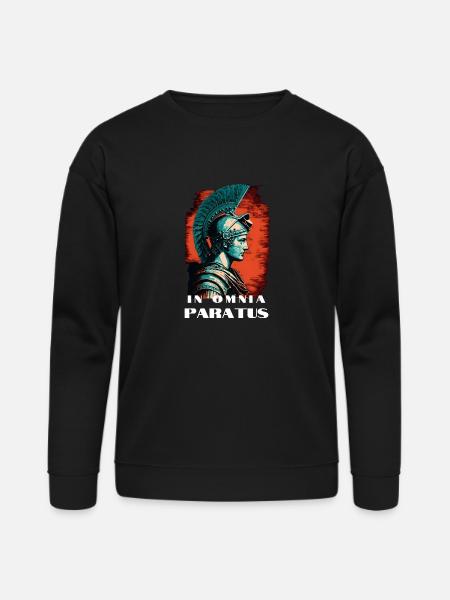 Latin Quote Roman Soldier - Bella + Canvas Unisex Sweatshirt - black