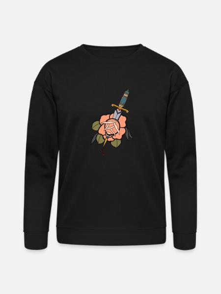 Rose Dagger - Bella + Canvas Unisex Sweatshirt - black