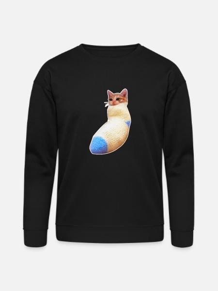 sadcat sock meme funny - Bella + Canvas Unisex Sweatshirt - black