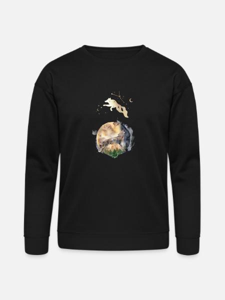 Wolf Moon Magic - Bella + Canvas Unisex Sweatshirt - black