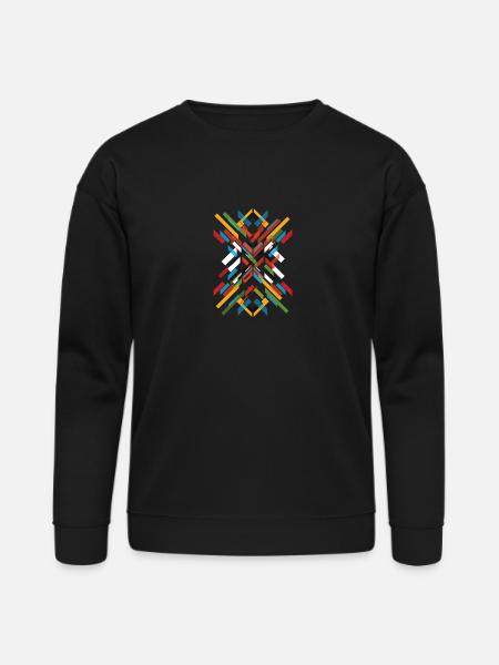 Fractal Pattern - Bella + Canvas Unisex Sweatshirt - black