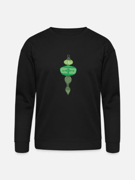 Green Christmas Ornament - Bella + Canvas Unisex Sweatshirt - black