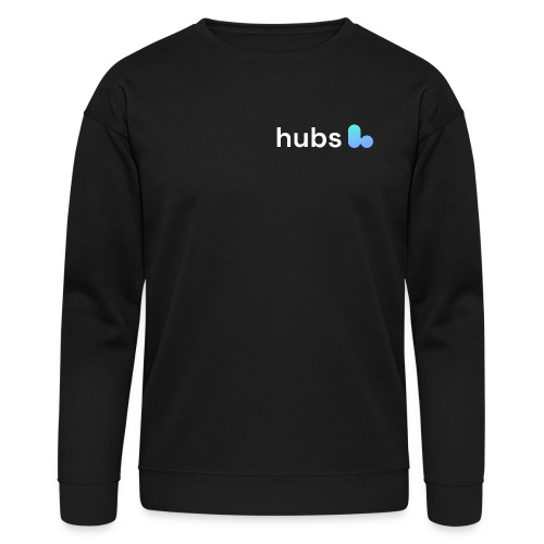 Hubs Logo White - Bella + Canvas Unisex Sweatshirt