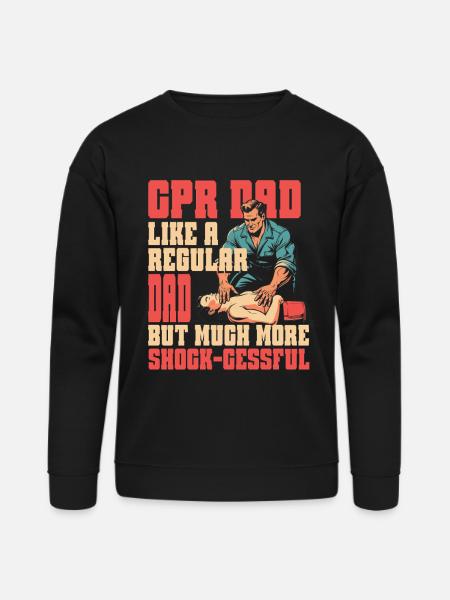 CPR Instructor Dad Paramedic - Bella + Canvas Unisex Sweatshirt - black
