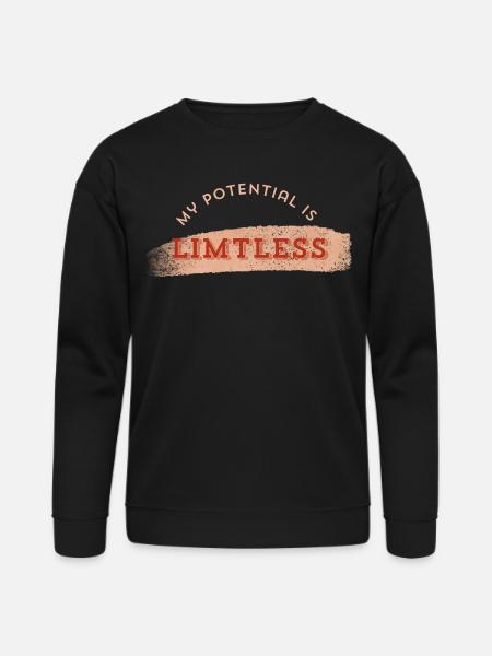 Limitless Potential Typography - Bella + Canvas Unisex Sweatshirt - black