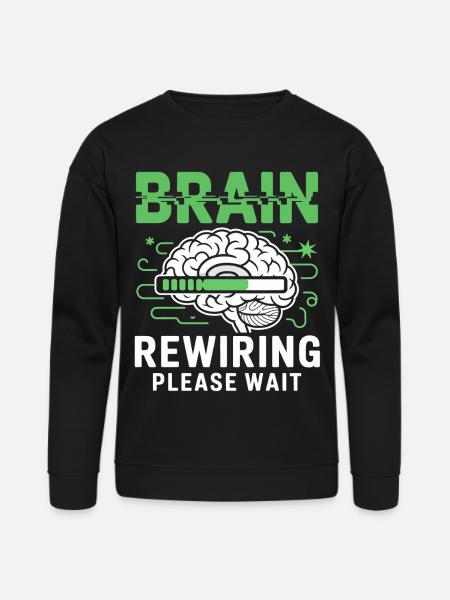 Brain Rewiring Please Wait - Bella + Canvas Unisex Sweatshirt - black