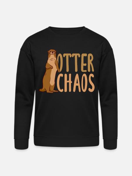 Pun Sea Otter Cartoon - Bella + Canvas Unisex Sweatshirt - black