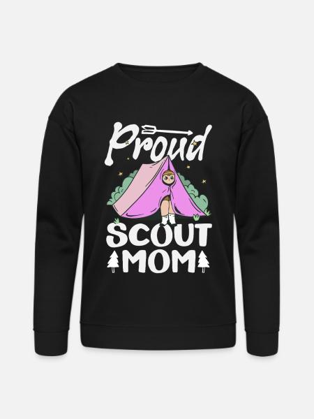 Proud Scout Mom Scouting Mother Camp - Bella + Canvas Unisex Sweatshirt - black