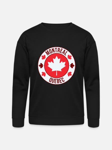 Montreal Maple Crest Emblem - Bella + Canvas Unisex Sweatshirt - black