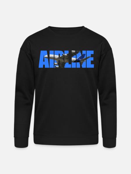 Airline Bold Cutout Jet Art - Bella + Canvas Unisex Sweatshirt - black