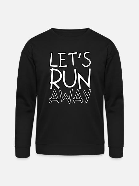 Let's run away - Bella + Canvas Unisex Sweatshirt - black