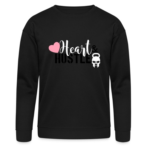 Heart-and-Hustle-pink-Rev - Bella + Canvas Unisex Sweatshirt