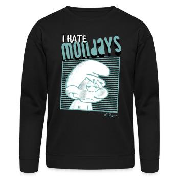 The Smurfs Gift Grouchy Smurf I Hate Mondays - Bella + Canvas Unisex Sweatshirt - black - Front