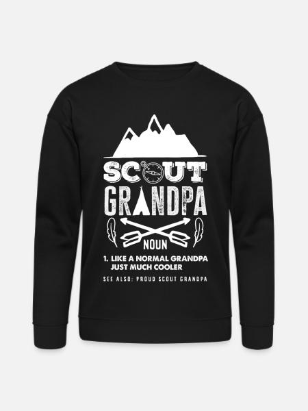 Proud Scout Grandpa Grandfather Scouting - Bella + Canvas Unisex Sweatshirt - black