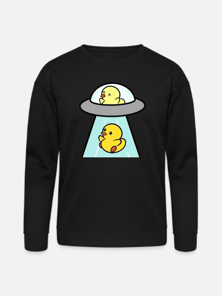 UFO - Duckie and Duck - Bella + Canvas Unisex Sweatshirt - black