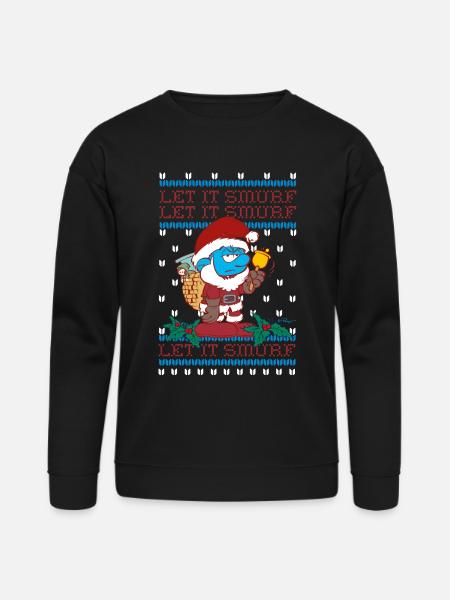 The Smurfs Papa Smurf Let It Smurf - Bella + Canvas Unisex Sweatshirt - black