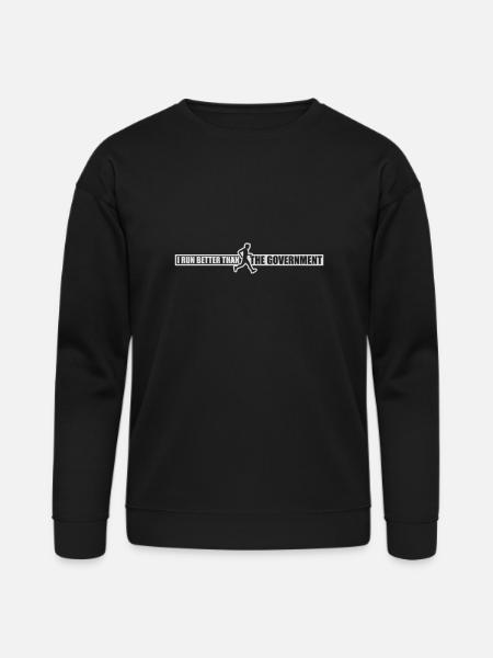 run better than government - Bella + Canvas Unisex Sweatshirt - black