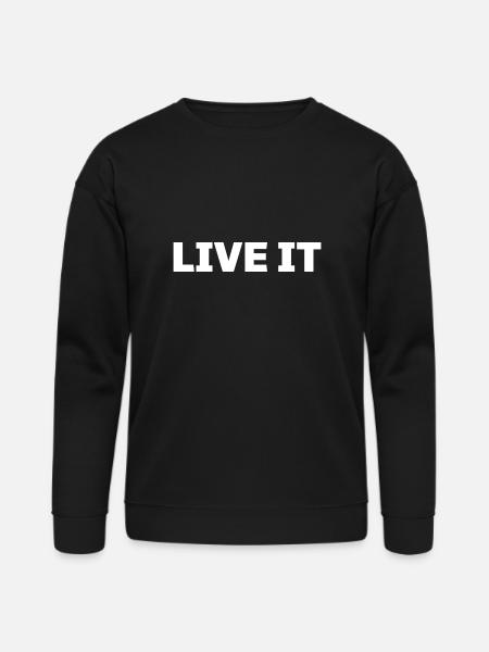Live It - Bella + Canvas Unisex Sweatshirt - black