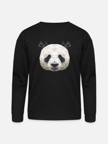 Panda Polygonal - Bella + Canvas Unisex Sweatshirt - black