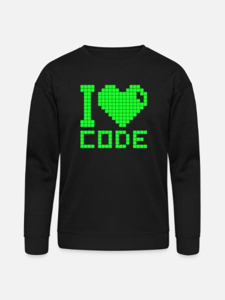 I Love Code Mono - Bella + Canvas Unisex Sweatshirt - black