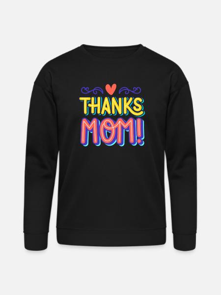 thanks mom - Bella + Canvas Unisex Sweatshirt - black