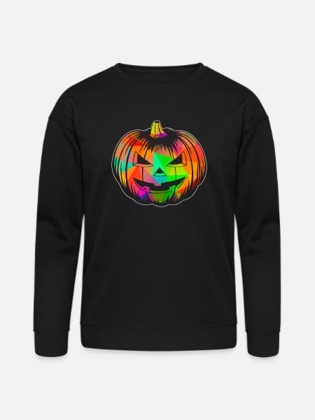 Pumpkin Polygon - Bella + Canvas Unisex Sweatshirt - black