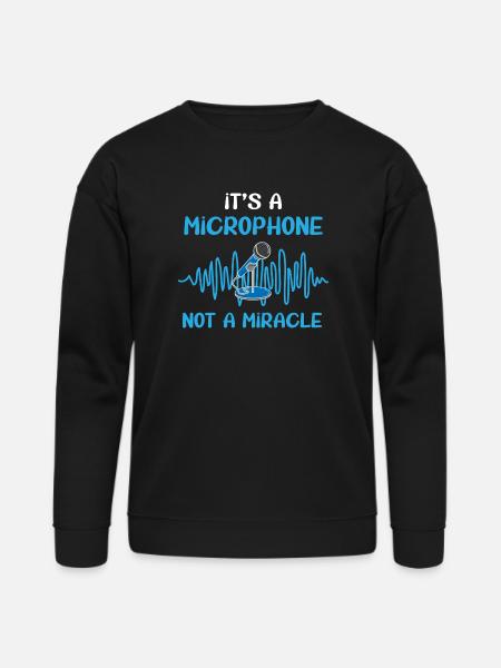 Microphone Not Miracle Musician Karaoke - Bella + Canvas Unisex Sweatshirt - black