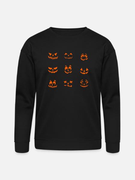 Pumpkin face - Bella + Canvas Unisex Sweatshirt - black