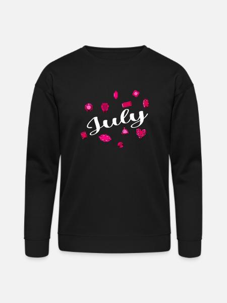 July Birthstone - Bella + Canvas Unisex Sweatshirt - black