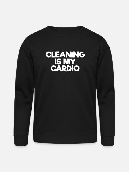 Cleaning Is My Cardio - Bella + Canvas Unisex Sweatshirt - black