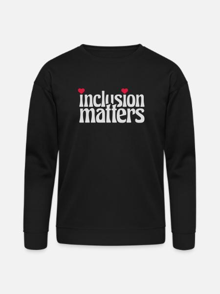 inclusion matters logo quote - Bella + Canvas Unisex Sweatshirt - black