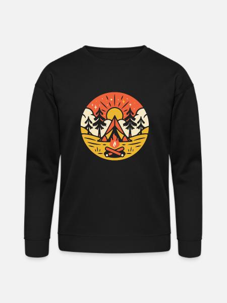 CAMP AND BONFIRE - Bella + Canvas Unisex Sweatshirt - black