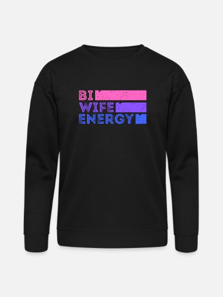 Bi Wife Energy - Bella + Canvas Unisex Sweatshirt - black