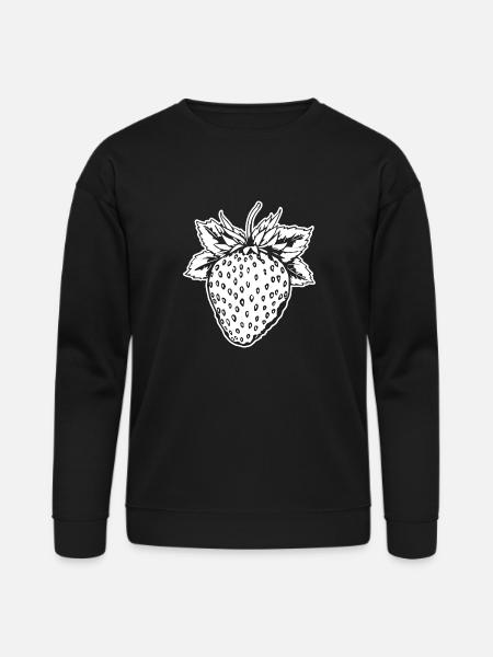 Strawberry Fruit Berries - Bella + Canvas Unisex Sweatshirt - black