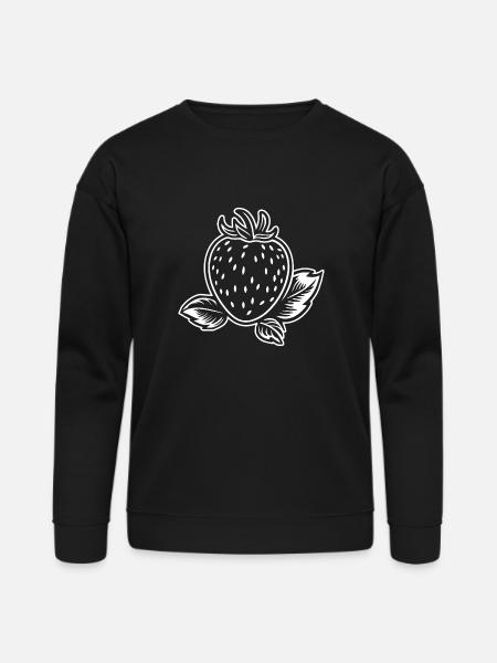 Strawberry Fruit Berries - Bella + Canvas Unisex Sweatshirt - black