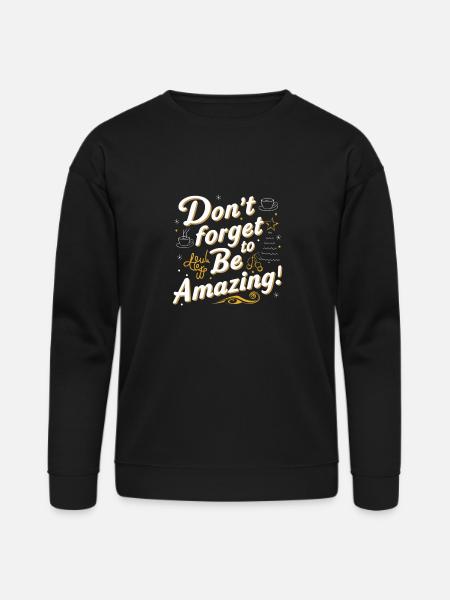 Retro Vibes: Be Amazing Tee - Bella + Canvas Unisex Sweatshirt - black