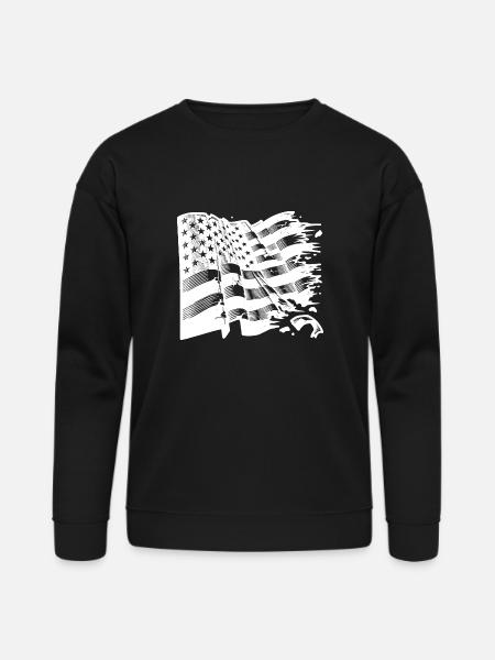 Usa Flagge Tattoo Style - Bella + Canvas Unisex Sweatshirt - black