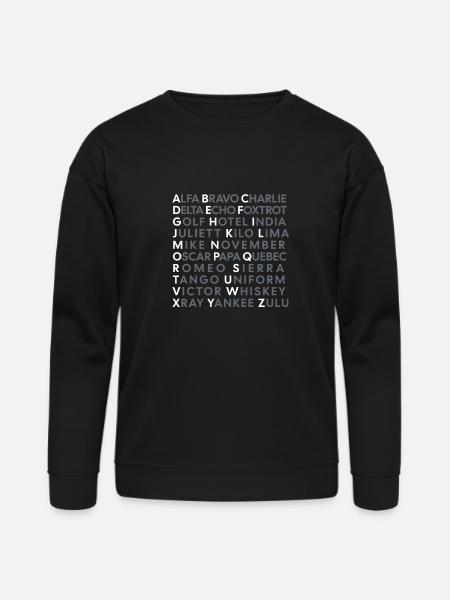NATO Phonetic Alphabet - Bella + Canvas Unisex Sweatshirt - black