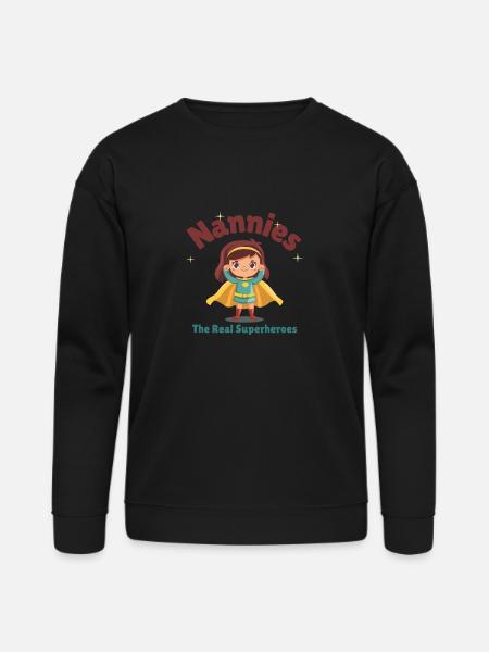 Nannies The Real Superheroes3 - Bella + Canvas Unisex Sweatshirt - black