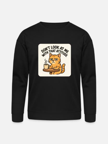 Unimpressed cat - Bella + Canvas Unisex Sweatshirt - black