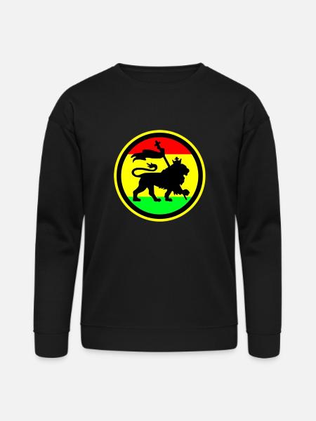 Rasta Lion - Bella + Canvas Unisex Sweatshirt - black
